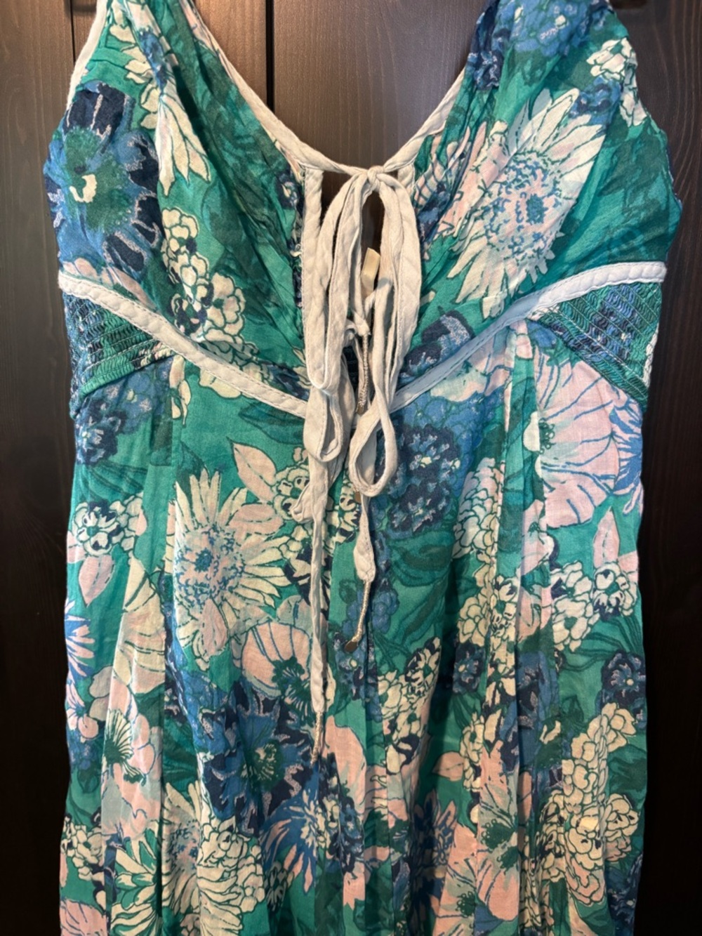 Free People Dream Weaver bloom floral cami maxi dress in blue - Picture 2 of 4